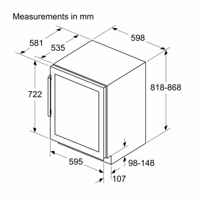 Bosch Series 6 KUW21AHG0G Built-Under 60cm Wine Cooler - Black 10 Bosch Series 6 KUW21AHG0G Built-Under 60cm Wine Cooler - Black - Image 8
