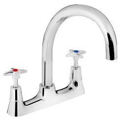Bristan Value X Head Deck Kitchen Mixer Tap - Chrome - VAX2 DSM C