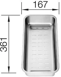 Blanco Colander 361mm X 167mm - Stainless Steel - 223077
