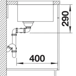 Blanco ANDANO 340/340-U 2 Bowl Stainless Steel Kitchen Sink With Manual InFino Drain System - Satin Polish - 522983 -Kitchen Sale Shop blanco andano 522983 dimensions 1 1
