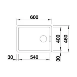 Blanco Belfast 1 Bowl Reversible Ceramic Kitchen Sink - Crystal White - 518497 -Kitchen Sale Shop blanco belfast 518497 dimensions