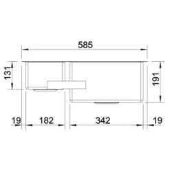 Blanco CLARON 340/180-IF 1.5 Bowl Inset Stainless Steel Kitchen Sink With Manual InFino Drain System - Satin Polish - 521607 -Kitchen Sale Shop blanco claron 521608 dimensions 1