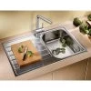 Blanco LIVIT 45 S 1 Bowl Inset Stainless Steel Reversible Kitchen Sink - Brushed Finish - 450835 -Kitchen Sale Shop blanco livit 450835 1