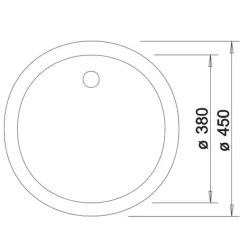 Blanco RONDO 1 Bowl Inset Silgranit Kitchen Sink - White - 511621 -Kitchen Sale Shop blanco rondo 511621 dimensions