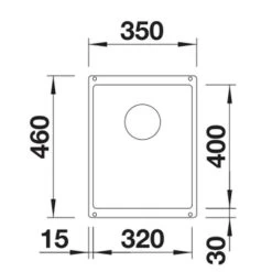 Blanco SUBLINE 320-U 1 Bowl Undermount Silgranit Kitchen Sink With Manual InFino Waste - Tartufo - 523414 -Kitchen Sale Shop blanco subline 523414 dimensions