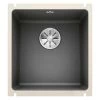 Blanco SUBLINE 375-U 1 Bowl Undermount Ceramic Kitchen Sink With Manual InFino Waste - Basalt - 523731 -Kitchen Sale Shop blanco subline 523731