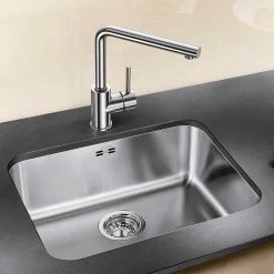 Blanco SUPRA 500-U 1 Bowl Undermount Stainless Steel Kitchen Sink - Brushed Finish - 452615