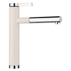Blanco LINEE-S Pull-Out Handset Silgranit-Look Dual Finish Kitchen Tap - Soft White - 526957