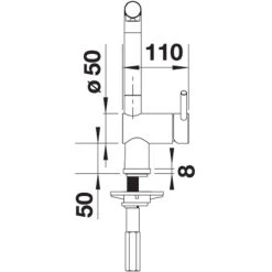 Blanco LINUS-S Silgranit Look Kitchen Mixer Tap With Pull-Out Spray - Volcano Grey - 526958 -Kitchen Sale Shop blanco 526958 dimensions