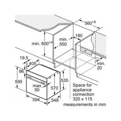 Bosch Series 4 HBS534BW0B Built-In Single Electric Oven - White -Kitchen Sale Shop bosch hbs534bw0b 5
