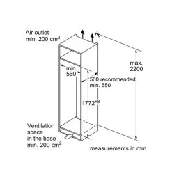 Bosch Series 4 KIL82VSF0 Built-In Tall Fridge With Ice Box - White -Kitchen Sale Shop bosch kil82vsf0 8