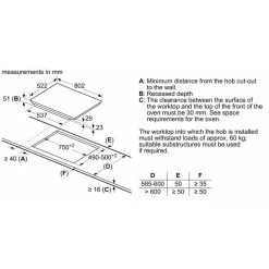 Bosch Series 6 PIV851FB1E 80cm Induction Hob - Black -Kitchen Sale Shop bosch piv851fb1e 5
