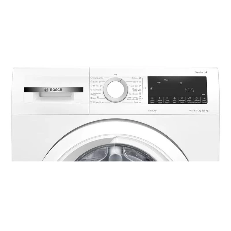 Bosch Series 4 WNA134U8GB Free-Standing 8/5kg 1400rpm Washer Dryer - White 6 Bosch Series 4 WNA134U8GB Free-Standing 8/5kg 1400rpm Washer Dryer - White - Image 4