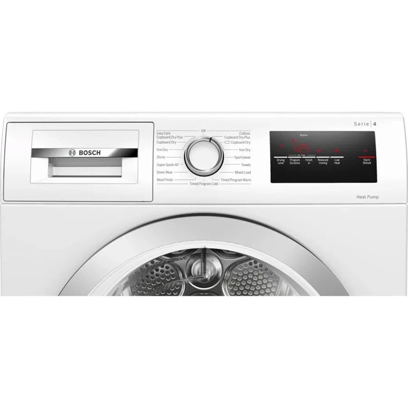 Bosch Series 4 WTH85222GB Free-Standing 8kg Condenser Tumble Dryer - White 6 Bosch Series 4 WTH85222GB Free-Standing 8kg Condenser Tumble Dryer - White - Image 4