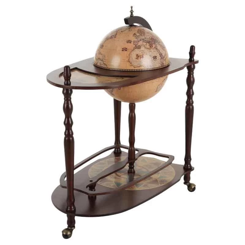 HOMCOM Bar Globe Drinks Cabinet - Brown - 801-042 4 HOMCOM Bar Globe Drinks Cabinet - Brown - 801-042 - Image 2