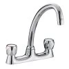 Bristan Value Club Budget Deck Sink Mixer Chrome With Metal Heads - VAC BDSM C MT -Kitchen Sale Shop bristan club vacbdsmcmt