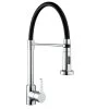 Bristan Liquorice Professional Kitchen Mixer With Pull Down Spray, Chrome - LQR PROSNK C