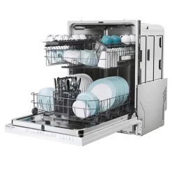 Candy Rapido CI 3E53E0W-80 Fully-Integrated 13 Place Dishwasher - White -Kitchen Sale Shop c a candy ci 3e53e0w 80 fi 13 place dishwasher open3