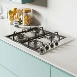 Candy Moderna CHG6LPX 60cm Gas Hob - Stainless Steel -Kitchen Sale Shop c a candy moderna chg6lpx 60cm gas hob lifestyle2