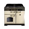 Rangemaster Classic Deluxe 100 Dual Fuel Cream Brass - CDL100DFFCR/B -Kitchen Sale Shop c d cdl100dffcrb