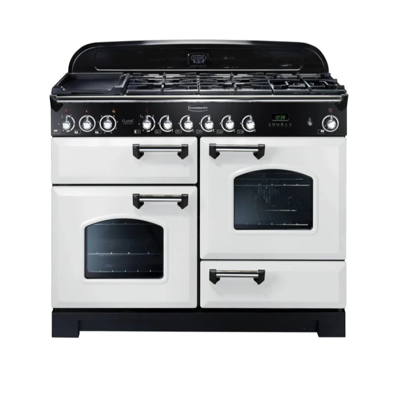 Rangemaster Classic Deluxe 110 Dual Fuel White Chrome - CDL110DFFWH/C 3 Rangemaster Classic Deluxe 110 Dual Fuel White Chrome - CDL110DFFWH/C
