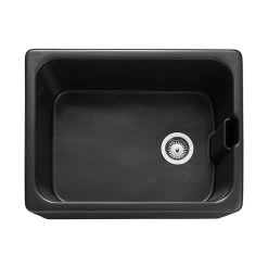 Rangemaster Farmhouse Belfast 1 Bowl Fire Clay Ceramic Kitchen Sink - Anthracite - CFBL595AN/