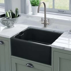 Rangemaster Farmhouse Belfast 1 Bowl Fire Clay Ceramic Kitchen Sink - Anthracite - CFBL595AN/ -Kitchen Sale Shop c f cfbl595an 3