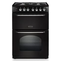 Rangemaster Classic 60 Dual Fuel Cooker - Black & Chrome - CLA60DFFBL/C