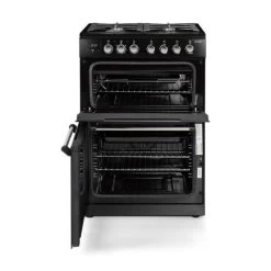 Rangemaster Classic 60 Dual Fuel Cooker - Black & Chrome - CLA60DFFBL/C -Kitchen Sale Shop c l cla60dffblc 3