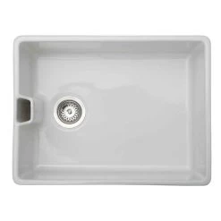 Prima 1 Bowl Belfast Fire Clay Kitchen Sink - White - CPR4081