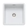 Rangemaster Rustique 462x462 1 Bowl Fire Clay Ceramic Kitchen Sink - White - CRUB4040WH/ -Kitchen Sale Shop c r crub4040wh