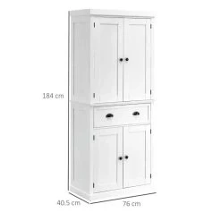 HOMCOM Traditional Freestanding Kitchen Pantry Cupboard - White - 835-115WT 17 HOMCOM Traditional Freestanding Kitchen Pantry Cupboard - White - 835-115WT -Kitchen Sale Shop ct1a12181cd30aecd.jpg 1