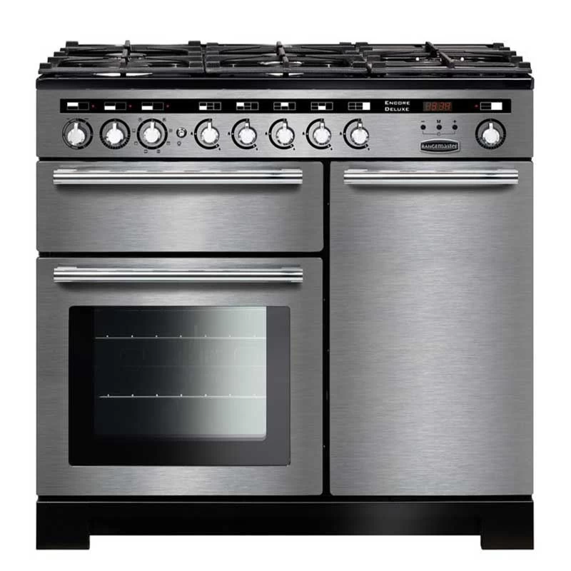 Rangemaster Encore Deluxe 100cm Dual Fuel Range Cooker - Stainless Steel/Chrome - EDL100DFFSS/C 3 Rangemaster Encore Deluxe 100cm Dual Fuel Range Cooker - Stainless Steel/Chrome - EDL100DFFSS/C