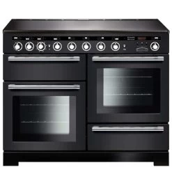 Rangemaster Encore Deluxe 110cm Induction Range Cooker - Charcoal Black/Chrome - EDL110EICB/C