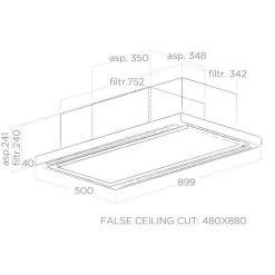 Elica Cloud Seven 90cm Ceiling Cooker Hood (Ducting) - Stainless Steel - PRF0142094A -Kitchen Sale Shop e l elica cloud seven do 3