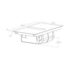 Elica NikolaTesla Fit XL 83cm Venting Induction Hob - Black - PRF0179476 -Kitchen Sale Shop e l elica fit xl prf0179476 dimensions