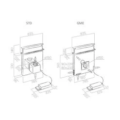 Elica Pandora 90cm Downdraft Extractor - Black - PRF0120979 -Kitchen Sale Shop e l elica pandora blk 3