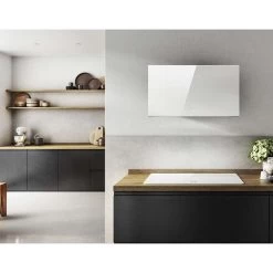 Elica Plat 55cm Chimney Cooker Hood - White Glass - PRF0165707 -Kitchen Sale Shop e l elica plat wh 55 3
