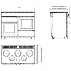 Rangemaster Encore Deluxe 110cm Induction Range Cooker - Charcoal Black/Chrome - EDL110EICB/C -Kitchen Sale Shop e n encore deluxe 110 ind 5