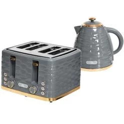 HOMCOM 1600W 1.7 Litre Rapid Boil Kettle & Toaster Set - Grey - 800-162V70GY -Kitchen Sale Shop eh1daa188f7811e9c.jpg