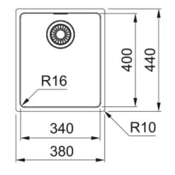 Franke Maris 1 Bowl Undermount Kitchen Sink MRX 110 34 - Stainless Steel - 122.0531.850 -Kitchen Sale Shop franke maris 1220531850 dimensions