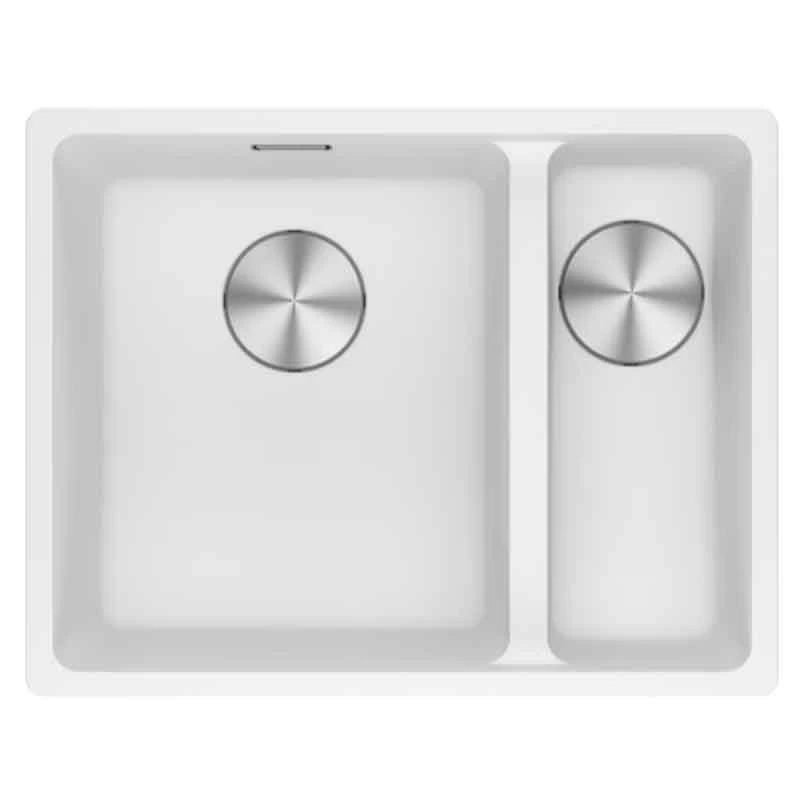 Franke Maris 1.5 Bowl Undermount Fragranite Kitchen Sink MRG 160-34-15 - Right Hand - Polar White - 125.0688.520 3 Franke Maris 1.5 Bowl Undermount Fragranite Kitchen Sink MRG 160-34-15 - Right Hand - Polar White - 125.0688.520