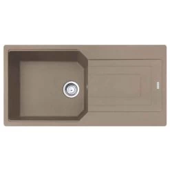 Franke Urban 1 Bowl Inset Fragranite Kitchen Sink Reversible UBG 611-100 - Oyster - 114.0689.388