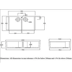 RAK Ceramics Gourmet Sink 10 - Double Bowl Kitchen Sink - GOSINK10 -Kitchen Sale Shop g o gosink10 2