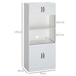 HOMCOM 5-Tier Kitchen Storage Unit With Countertop - White - 835-684V00WT 18 HOMCOM 5-Tier Kitchen Storage Unit With Countertop - White - 835-684V00WT -Kitchen Sale Shop gjba12182a9810b6d.jpg