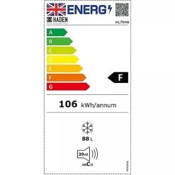 Haden HL794W Under Counter Larder Fridge - White - HL794W -Kitchen Sale Shop h a haden hl794w energy label