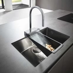Hansgrohe Aquno Select M81 Single Lever Kitchen Mixer Tap 170 With Pull-Out Spray 3 Spray Modes - Chrome - 73837000 -Kitchen Sale Shop h a hansgrohe 73837000 lifestyle2