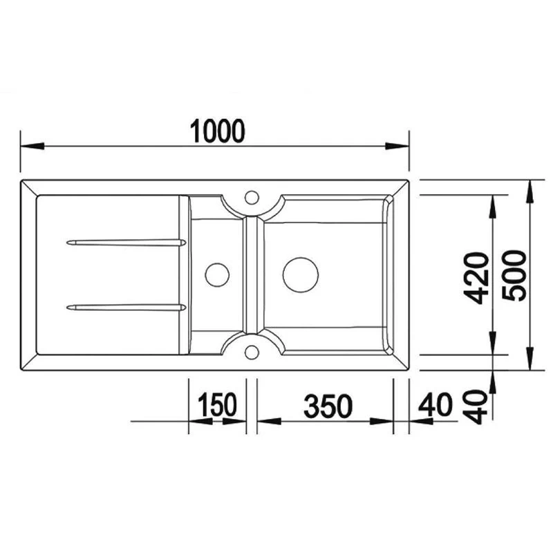 Thomas Denby Harmony MB 1.5 Bowl Reversible Ceramic Kitchen Sink & Drainer - Basalt - HAR1020BA 4 Thomas Denby Harmony MB 1.5 Bowl Reversible Ceramic Kitchen Sink & Drainer - Basalt - HAR1020BA - Image 2