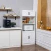 HOMCOM 5-Tier Kitchen Storage Unit With Countertop - White - 835-684V00WT 2 HOMCOM 5-Tier Kitchen Storage Unit With Countertop - White - 835-684V00WT -Kitchen Sale Shop h o homcom 835 684v00wt