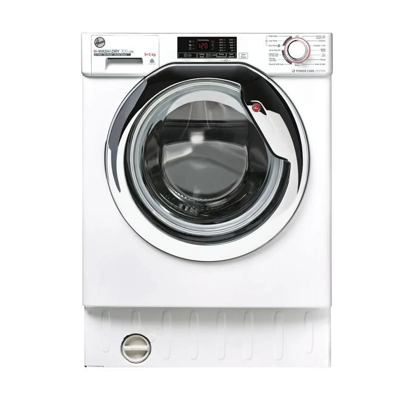 Hoover H500 HBDS495D1ACE/1-80 B/I 1400rpm 9/5kg Washer Dryer - White W/Chrome Door 3 Hoover H500 HBDS495D1ACE/1-80 B/I 1400rpm 9/5kg Washer Dryer - White W/Chrome Door